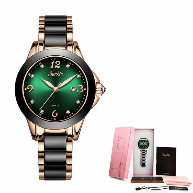 Fashion Women's Watch Luxury Ceramic Analog Watch - Jo-Bolt-Store