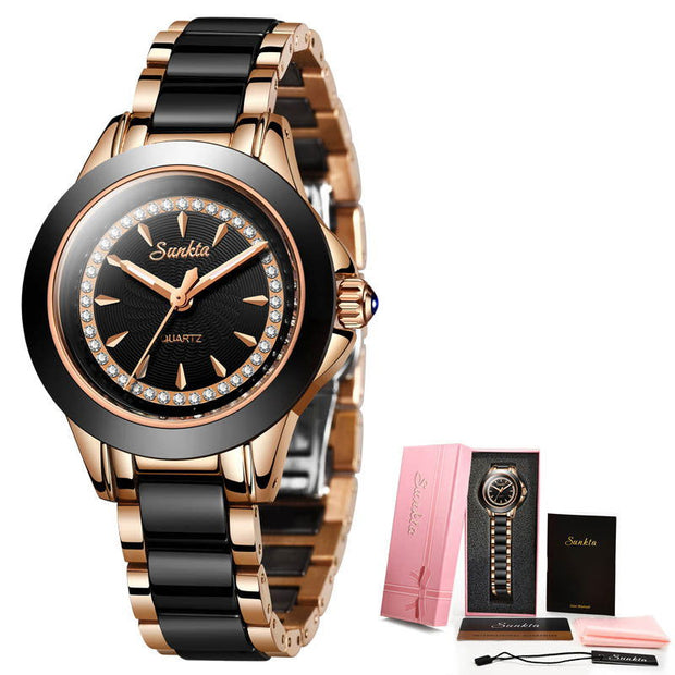 Fashion Women's Watch Luxury Ceramic Analog Watch - Jo-Bolt-Store