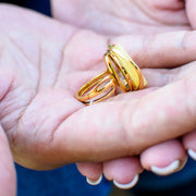 Gold Plated Pure Amber Ring Zvoruna, One Size - Jo-Bolt-Store