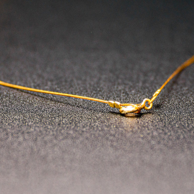 Gold Plated String Baltic Amber Necklace Jura - Jo-Bolt-Store