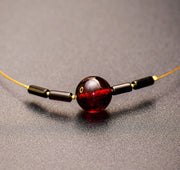 Gold Plated String Baltic Amber Neckless Saulelydis - Jo-Bolt-Store