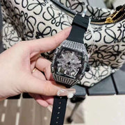 Hollow Full Diamond Luxury Women's Watch Silicone - Jo-Bolt-Store