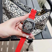 Hollow Full Diamond Luxury Women's Watch Silicone - Jo-Bolt-Store
