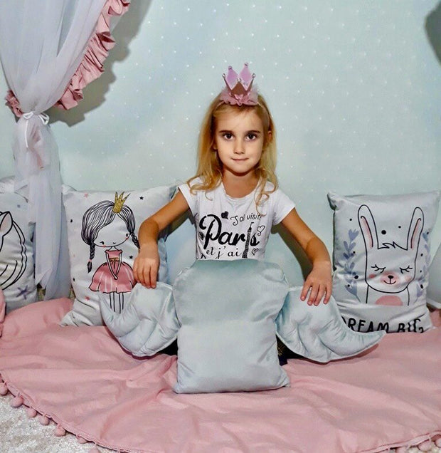 Decorative Cushion "Wings" - Grey