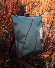 Faux Leather Backpack - Grey