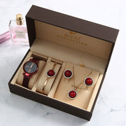 Light Luxury Ladies Quartz Watch Waterproof Fashion Watch Watch Bracelet Five-Piece Gift Set - Jo-Bolt-Store