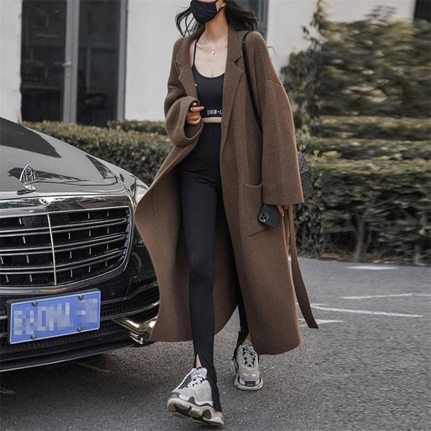 Long Thickened Sweater Women's Coat Loose Knitted Cardigan - Jo-Bolt-Store