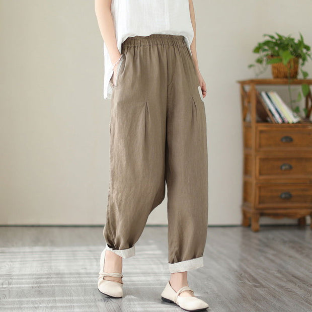 Loose High Waist Women Trousers, Plus Size - Jo-Bolt-Store