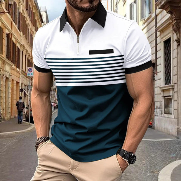 Men Short Sleeve Casual Golf Polo Shirt - Jo-Bolt-Store