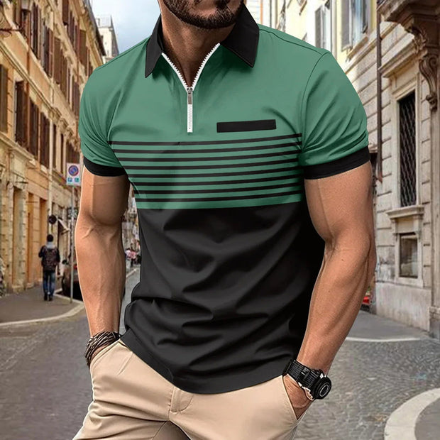 Men Short Sleeve Casual Golf Polo Shirt - Jo-Bolt-Store