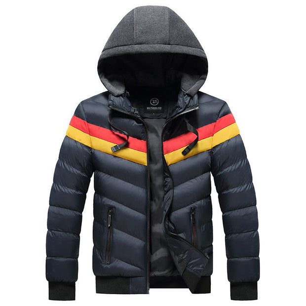 Men Winter Casual Plus Size Hooded Jacket - Jo-Bolt-Store