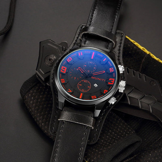 Men's Business Watch Quartz Watch Men's Belt Watch Waterproof Sports Watch - Jo-Bolt-Store