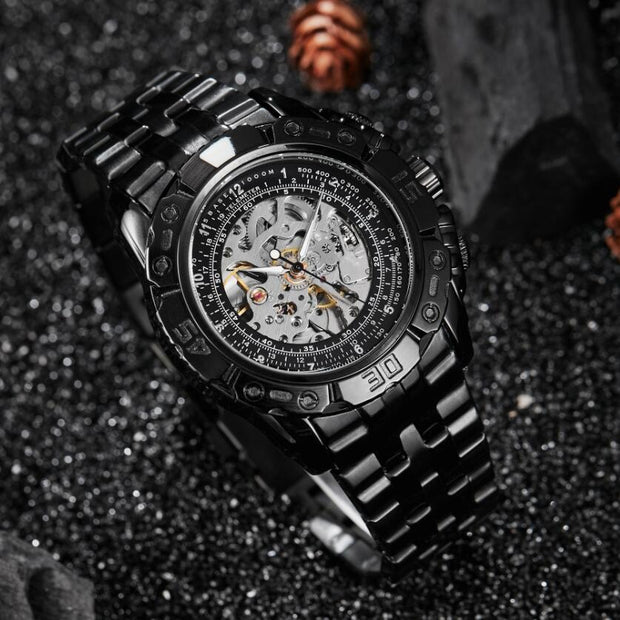 Men's Luxury Automatic Mechanical Watch All-steel Hollow Watch - Jo-Bolt-Store