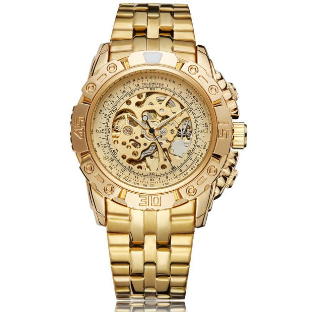 Men's Luxury Automatic Mechanical Watch All-steel Hollow Watch - Jo-Bolt-Store