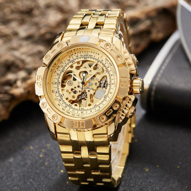 Men's Luxury Automatic Mechanical Watch All-steel Hollow Watch - Jo-Bolt-Store