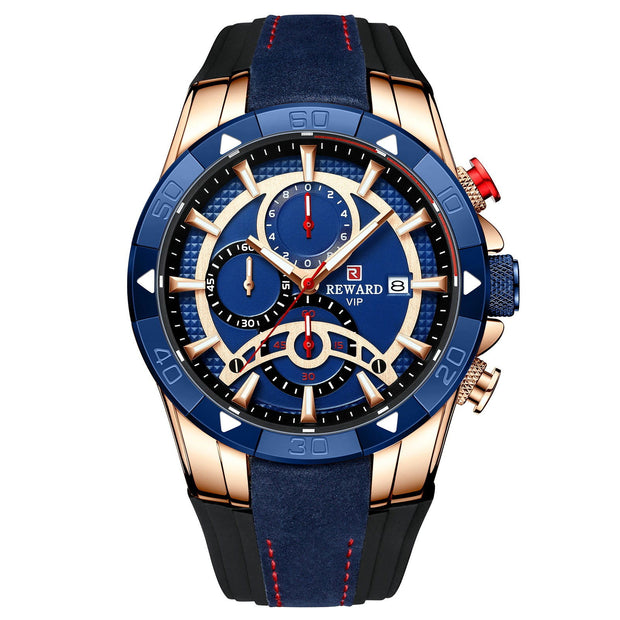 Men's Watch Calendar Watch Tape Quartz Watch Six-pin Watch Business Men's Watch - Jo-Bolt-Store