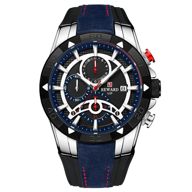 Men's Watch Calendar Watch Tape Quartz Watch Six-pin Watch Business Men's Watch - Jo-Bolt-Store