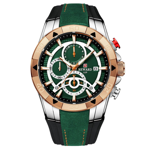 Men's Watch Calendar Watch Tape Quartz Watch Six-pin Watch Business Men's Watch - Jo-Bolt-Store