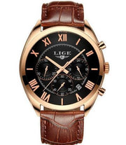 Men's Watch Top Brand Luxury Waterproof Date Quartz Leather Sport Chronogra - Jo-Bolt-Store