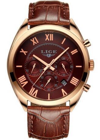 Men's Watch Top Brand Luxury Waterproof Date Quartz Leather Sport Chronogra - Jo-Bolt-Store