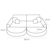 Medium Modular Sofa for Kids - Bearly Cream Plus