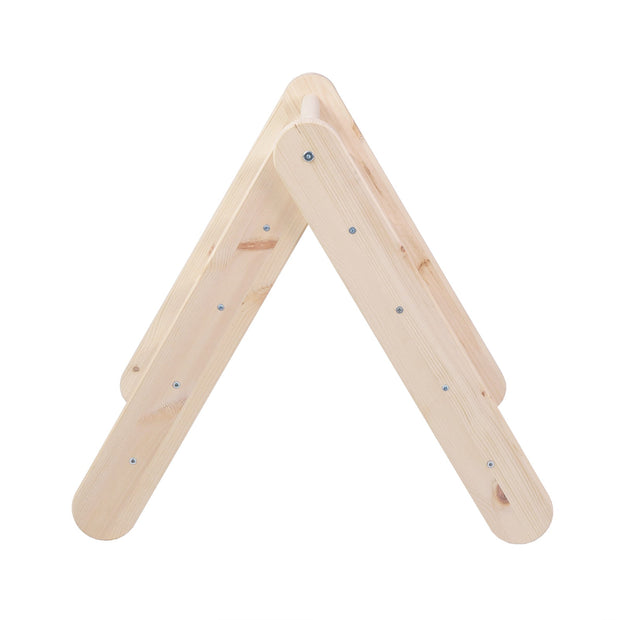 Ladder with a Slide-Climbing Wall - Natural Wood