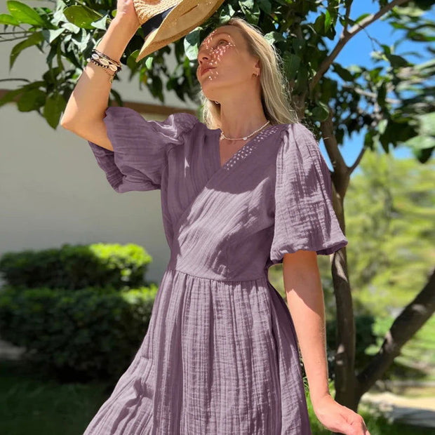 Muslin 100% Cotton  Elegant Party Beach Sundress - Jo-Bolt-Store