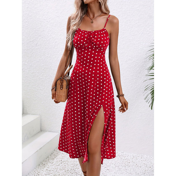 New Polka Dot Print Suspender Dress Summer for women - Jo-Bolt-Store