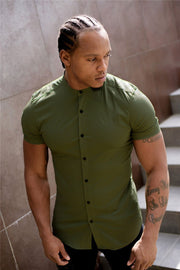 New Summer Shirt  Fitness Clothing Cotton Tops Short Sleeve Sports Shirts Brand Mens Short Cool Casual Fashion Breathable Shirt - Jo-Bolt-Store