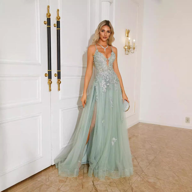 The Lace Up Maxi Gown
