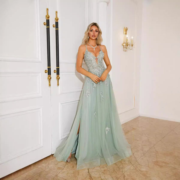 The Lace Up Maxi Gown