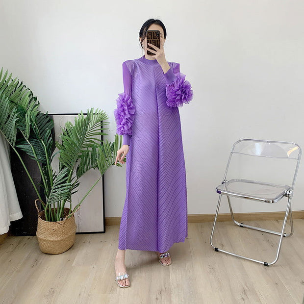Plus Size Pleated Women's Dress - Jo-Bolt-Store
