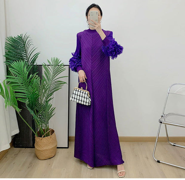 Plus Size Pleated Women's Dress - Jo-Bolt-Store