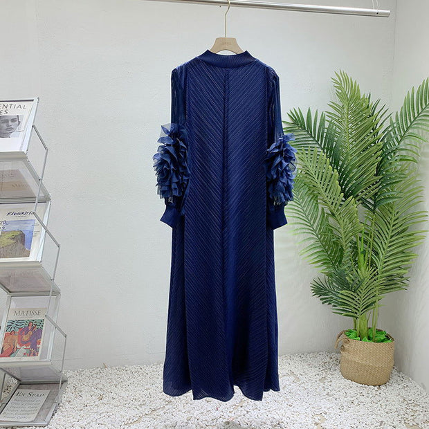 Plus Size Pleated Women's Dress - Jo-Bolt-Store