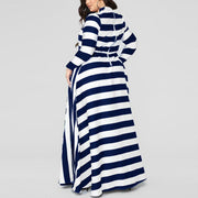 Plus Size Striped Woman's Dress - Jo-Bolt-Store