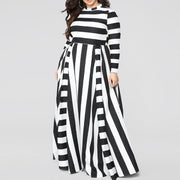 Plus Size Striped Woman's Dress - Jo-Bolt-Store