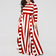 Plus Size Striped Woman's Dress - Jo-Bolt-Store