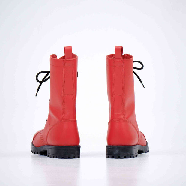 516 aka High Aviator Boots - Red