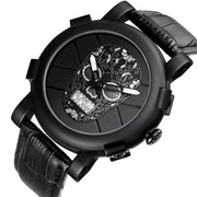 SKONE Pirate Skeleton Skull Quartz Men Watches Luxury Waterproof Leather Men Sports Watch - Jo-Bolt-Store