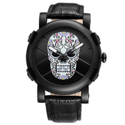 SKONE Pirate Skeleton Skull Quartz Men Watches Luxury Waterproof Leather Men Sports Watch - Jo-Bolt-Store