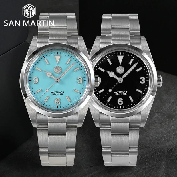 San Martin Men Watch Stainless Steel Fashion Luxury C - Jo-Bolt-Store
