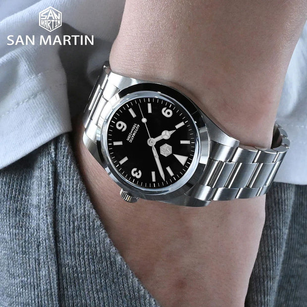 San Martin Men Watch Stainless Steel Fashion Luxury C - Jo-Bolt-Store