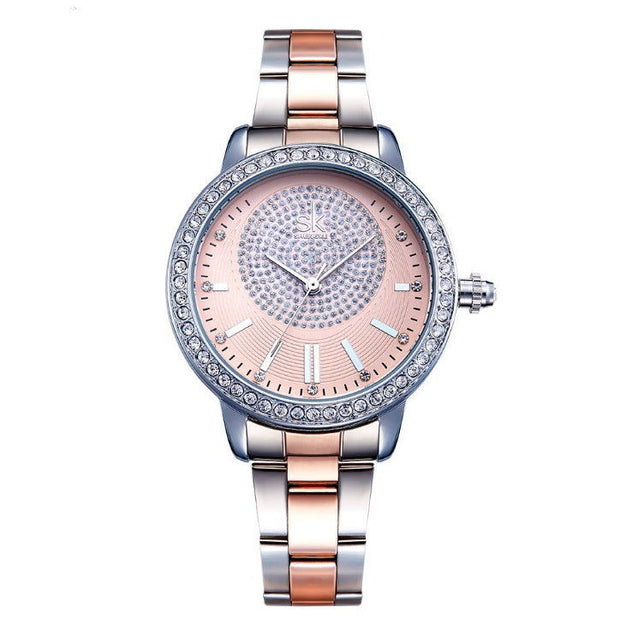 Shengke Bracelet Women Watch New Quartz Top Brand Luxury Fashion Crystal Wristwatches Ladies Gift Relogio Feminino - Jo-Bolt-Store