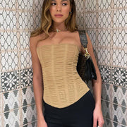 Skinny Sleeveless Tube Top Women Summer New Mesh Crop Corset Tank Party Streetwear Chest - Jo-Bolt-Store