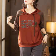 Splicing Pullover Hooded Sweater For Women - Jo-Bolt-Store