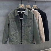 Spring And Autumn Leisure Short Solid Color Denim Coat Men's Business Shirt Jacket Simple Top - Jo-Bolt-Store