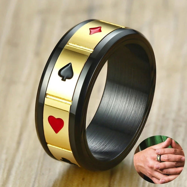 Stainless steel playing card ring - Jo-Bolt-Store