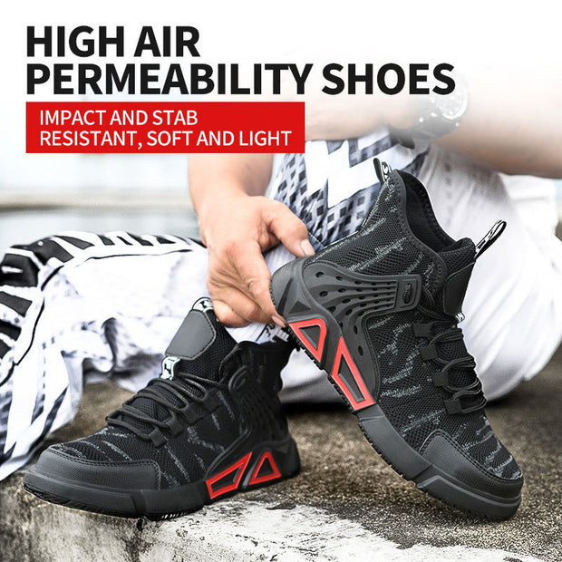 Stylish And Lightweight Safety Protection Anti-smashing And Anti-penetration Non-slip Wear-resistant Work Shoes Men - Jo-Bolt-Store