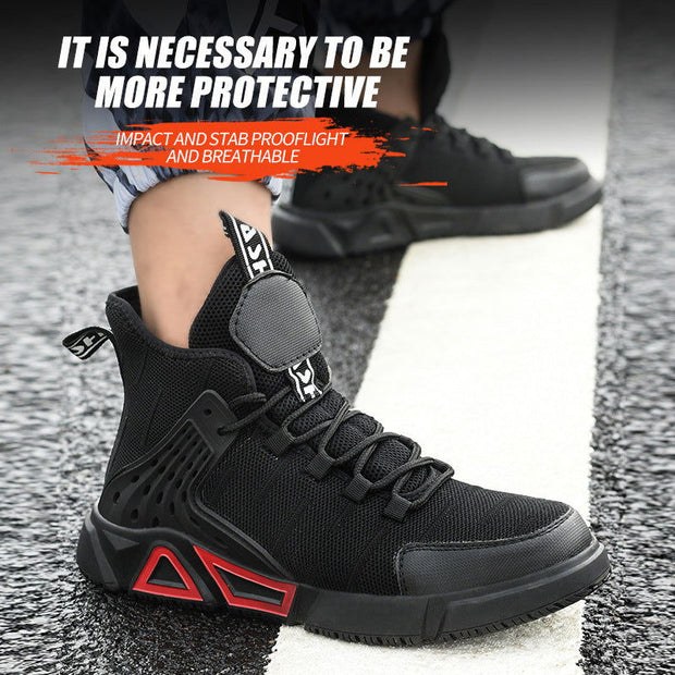 Stylish And Lightweight Safety Protection Anti-smashing And Anti-penetration Non-slip Wear-resistant Work Shoes Men - Jo-Bolt-Store