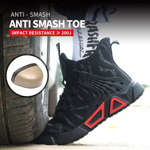 Stylish And Lightweight Safety Protection Anti-smashing And Anti-penetration Non-slip Wear-resistant Work Shoes Men - Jo-Bolt-Store